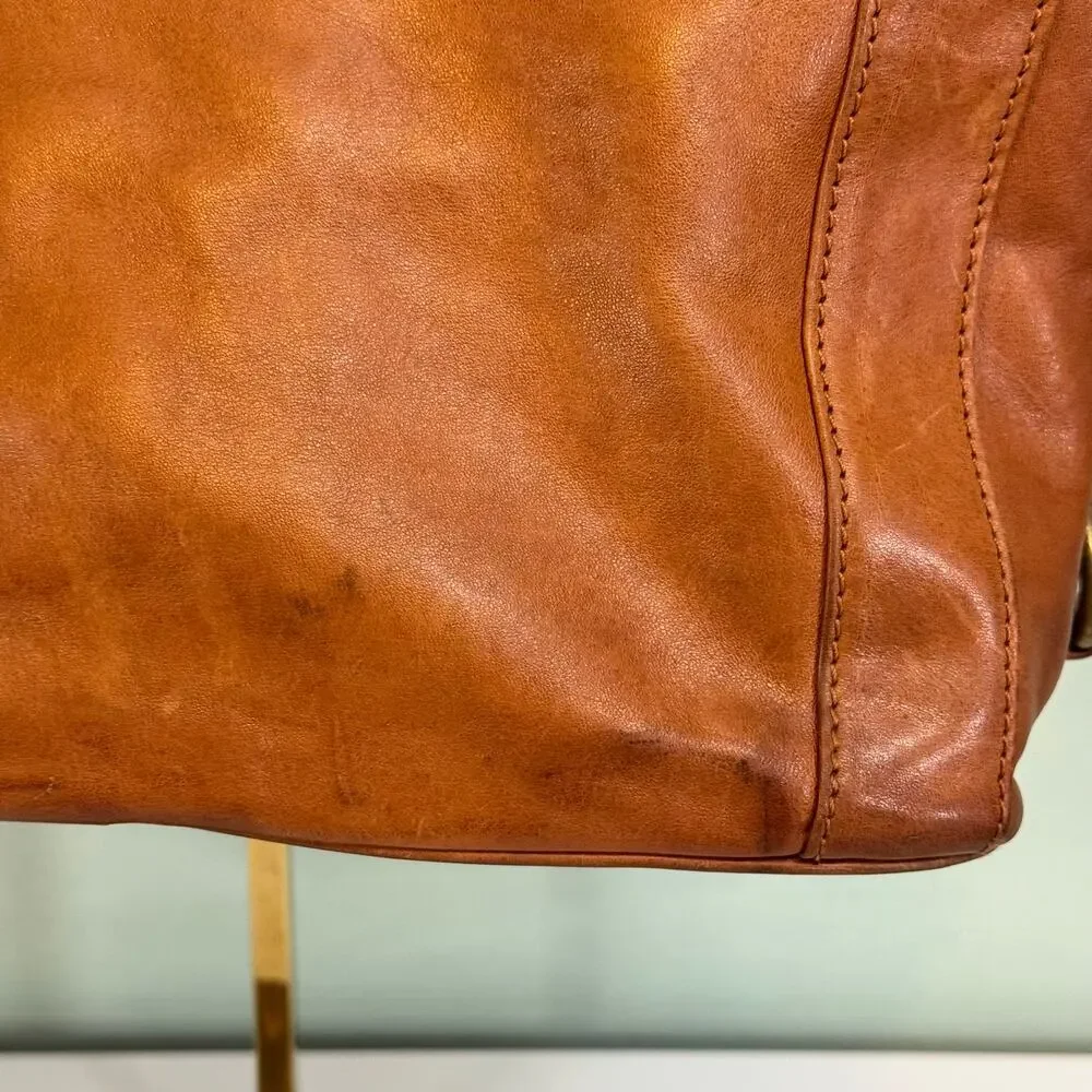 Rebecca Minkoff Mini Morning After Bag MAB Leather Satchel Handbag Brown